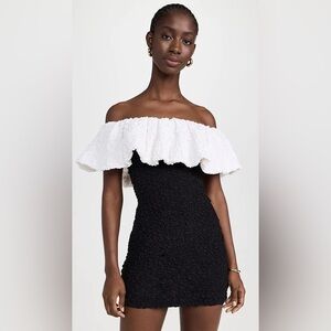 Show Me Your MuMu ANITA off shoulders Black Mini Dress
